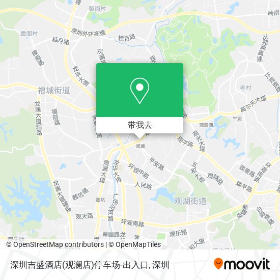 深圳吉盛酒店(观澜店)停车场-出入口地图