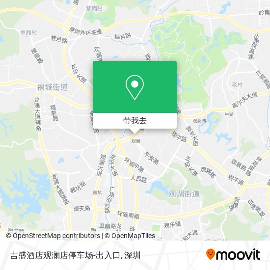 吉盛酒店观澜店停车场-出入口地图