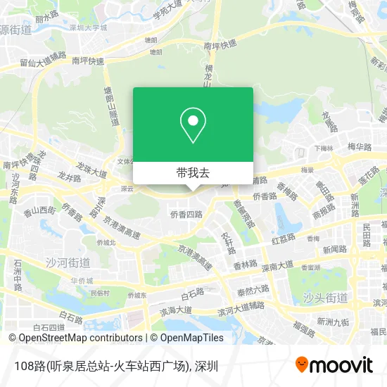 108路(听泉居总站-火车站西广场)地图