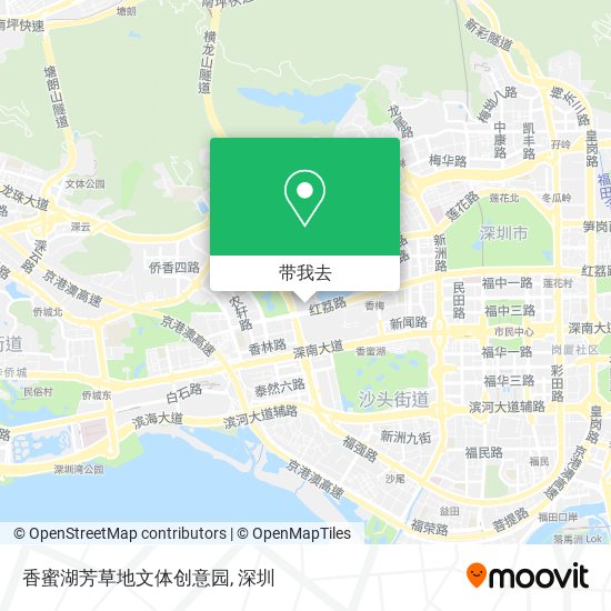 香蜜湖芳草地文体创意园地图