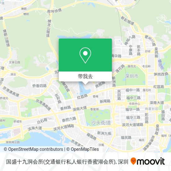 国盛十九洞会所(交通银行私人银行香蜜湖会所)地图