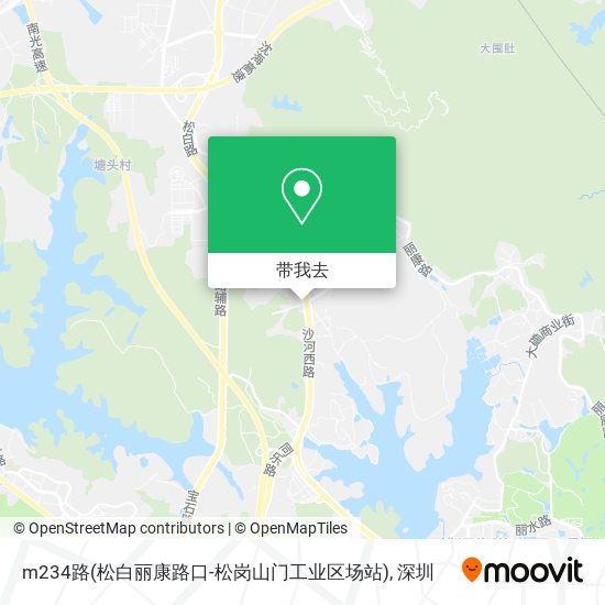 m234路(松白丽康路口-松岗山门工业区场站)地图