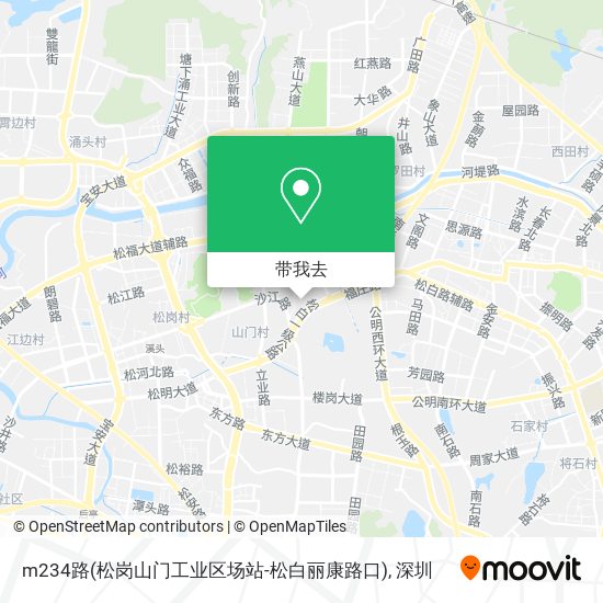 m234路(松岗山门工业区场站-松白丽康路口)地图