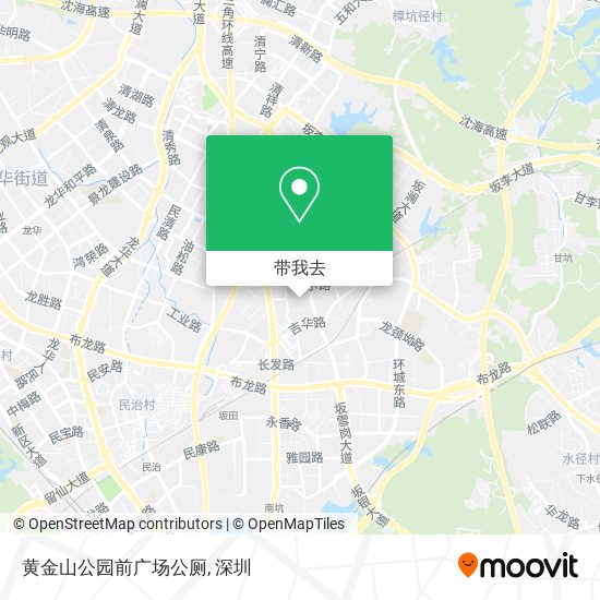 黄金山公园前广场公厕地图