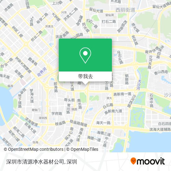 深圳市清源净水器材公司地图