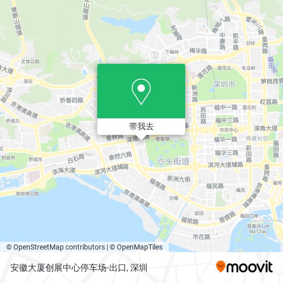 安徽大厦创展中心停车场-出口地图