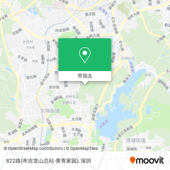 822路(布吉龙山总站-青青家园)地图