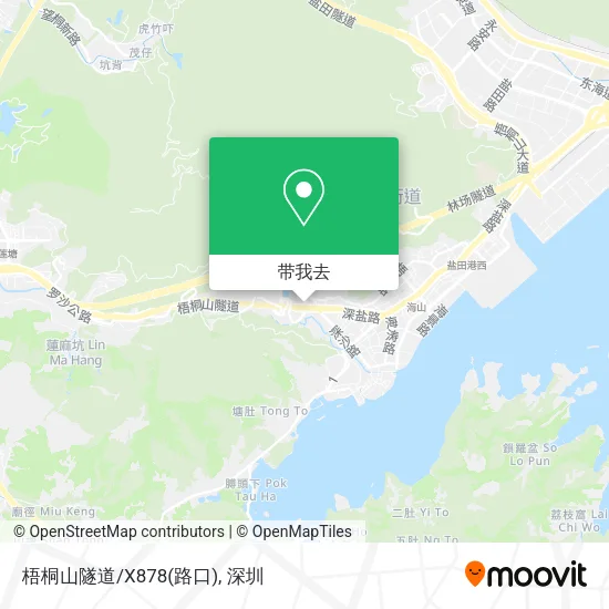 梧桐山隧道/X878(路口)地图
