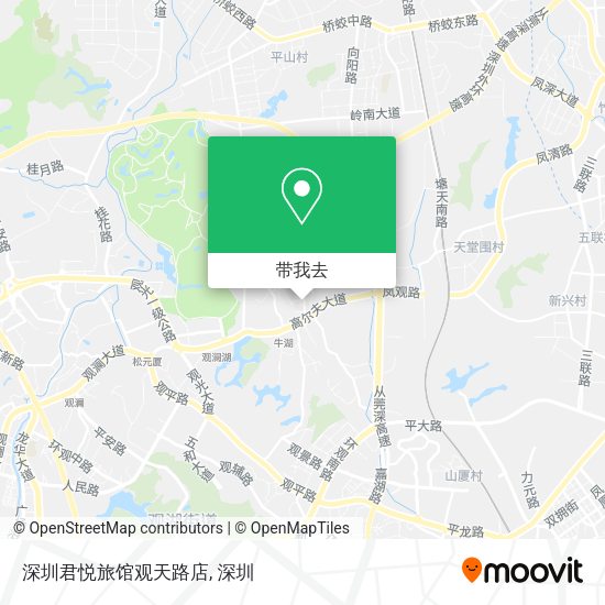 深圳君悦旅馆观天路店地图