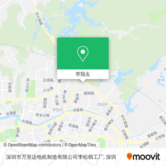 深圳市万至达电机制造有限公司李松萌工厂地图