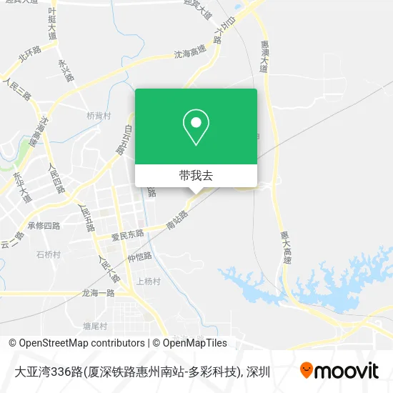 大亚湾336路(厦深铁路惠州南站-多彩科技)地图