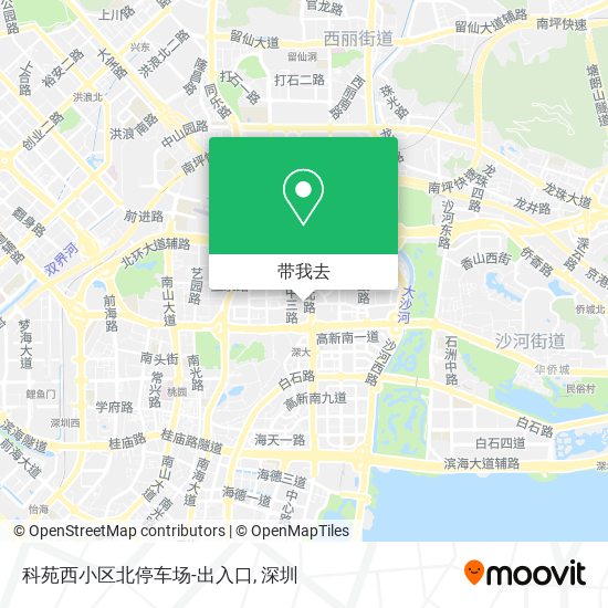 科苑西小区北停车场-出入口地图