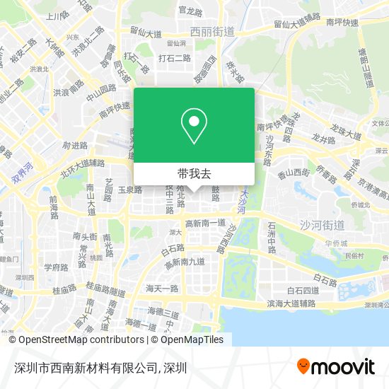 深圳市西南新材料有限公司地图