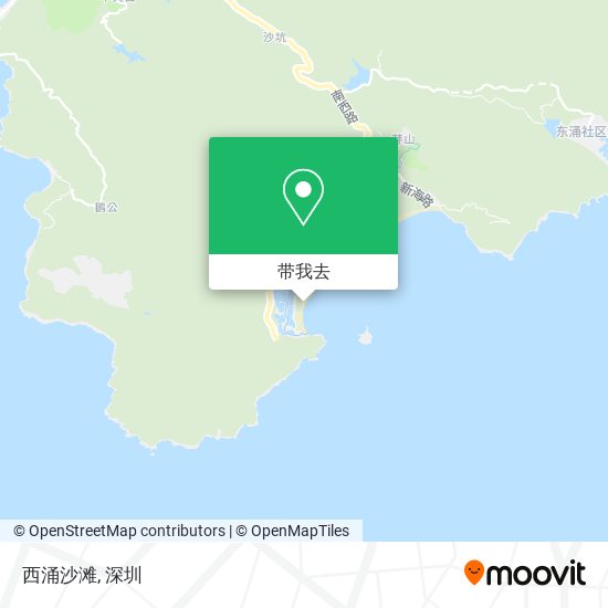 西涌沙滩地图