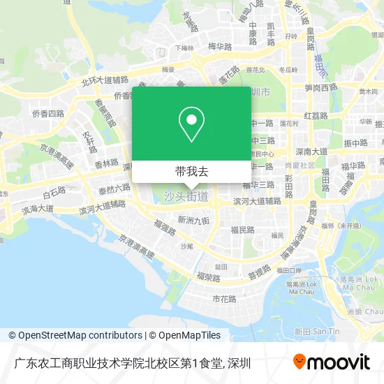广东农工商职业技术学院北校区第1食堂地图
