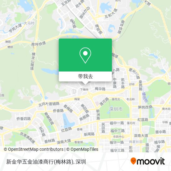 新金华五金油漆商行(梅林路)地图