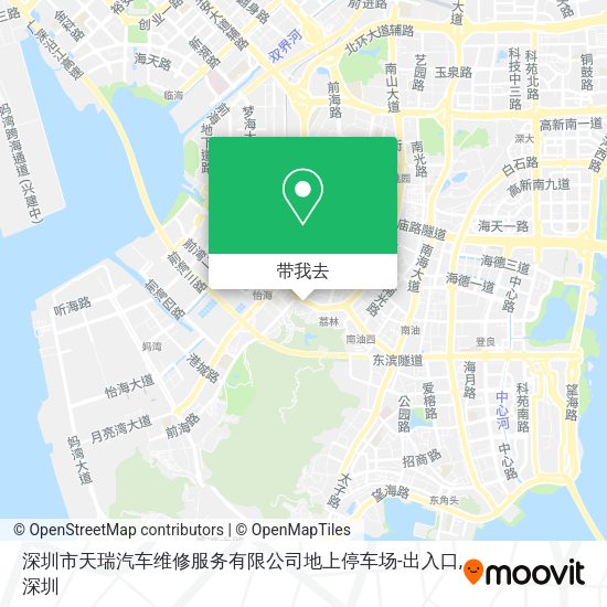 深圳市天瑞汽车维修服务有限公司地上停车场-出入口地图