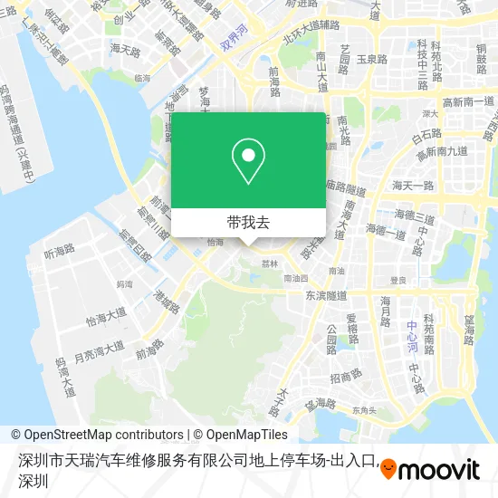 深圳市天瑞汽车维修服务有限公司地上停车场-出入口地图