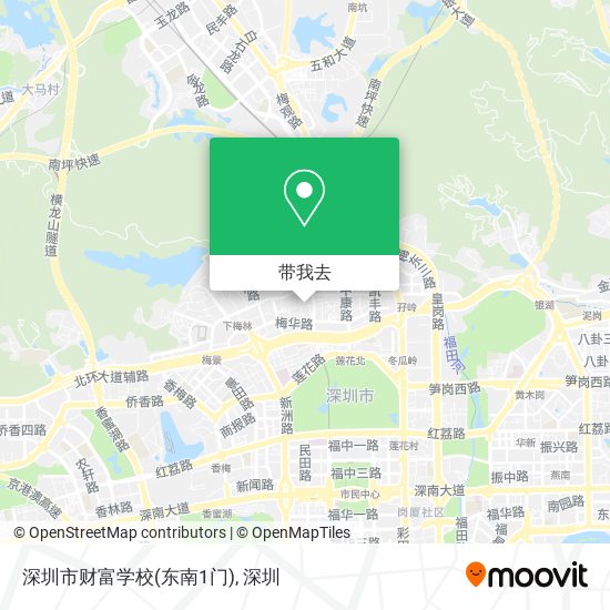 深圳市财富学校(东南1门)地图