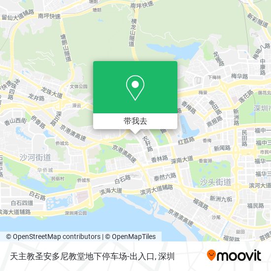 天主教圣安多尼教堂地下停车场-出入口地图