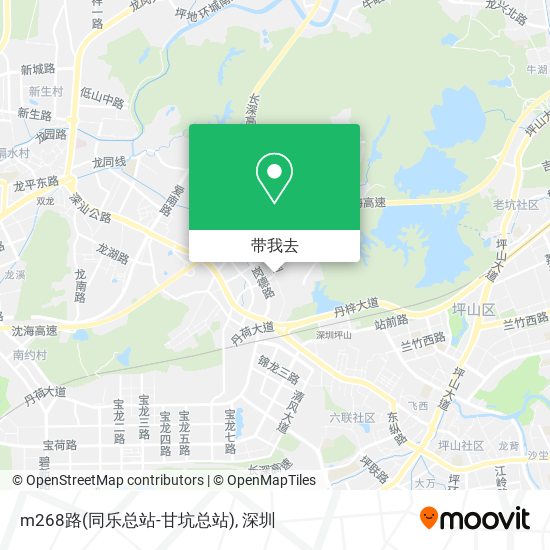 m268路(同乐总站-甘坑总站)地图