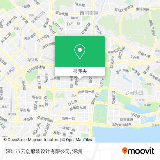 深圳市云创服装设计有限公司地图