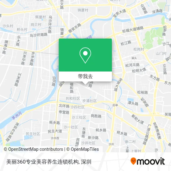 美丽360专业美容养生连锁机构地图
