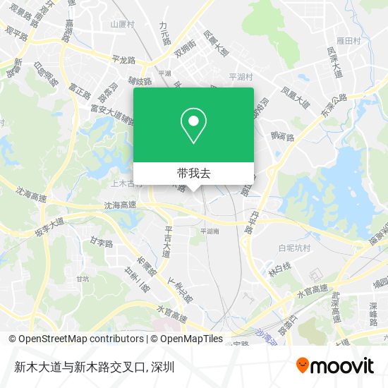 新木大道与新木路交叉口地图