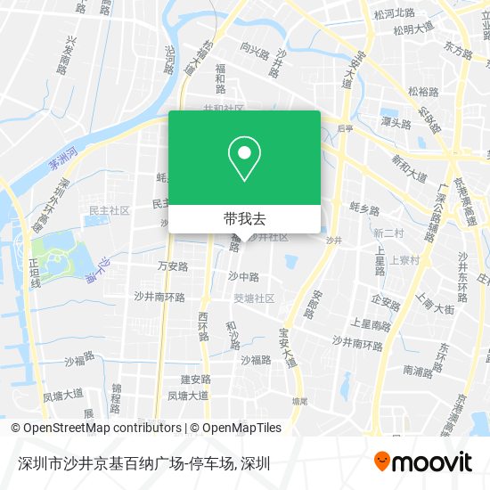 深圳市沙井京基百纳广场-停车场地图