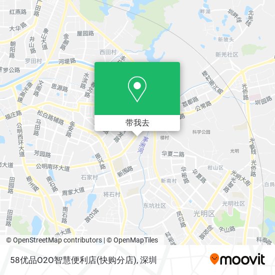 58优品O2O智慧便利店(快购分店)地图