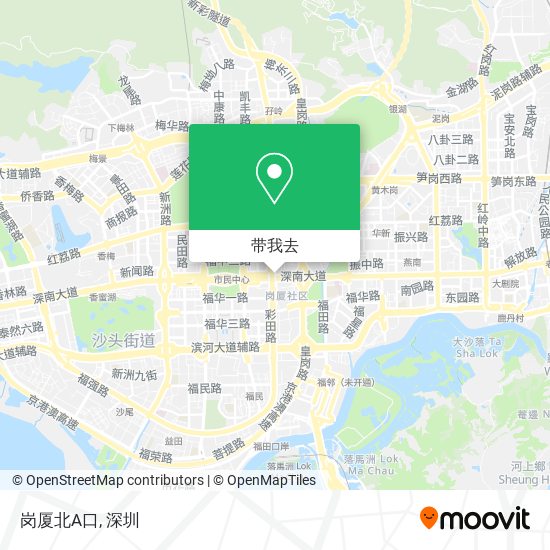 岗厦北A口地图