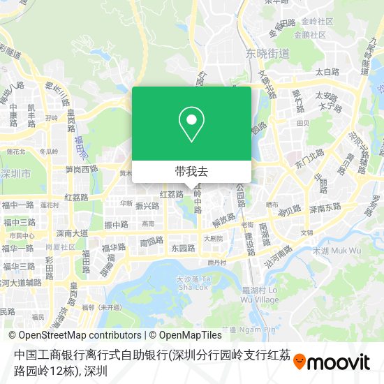 中国工商银行离行式自助银行(深圳分行园岭支行红荔路园岭12栋)地图