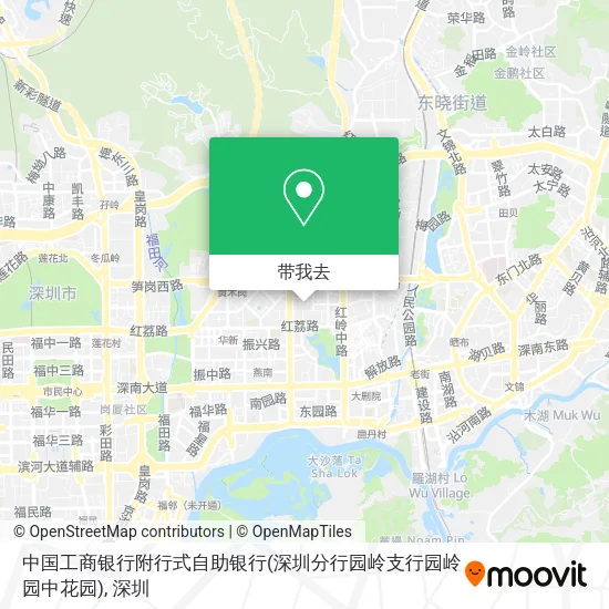 中国工商银行附行式自助银行(深圳分行园岭支行园岭园中花园)地图