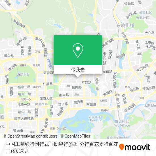 中国工商银行附行式自助银行(深圳分行百花支行百花二路)地图