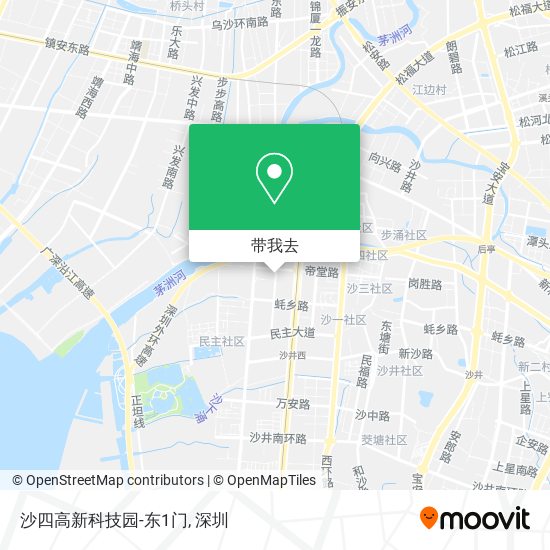 沙四高新科技园-东1门地图