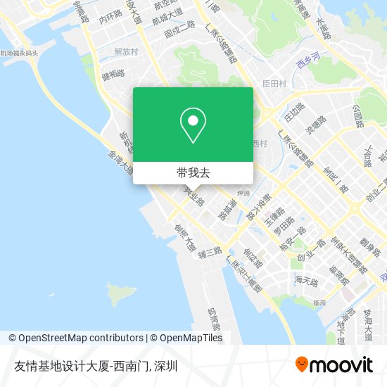 友情基地设计大厦-西南门地图