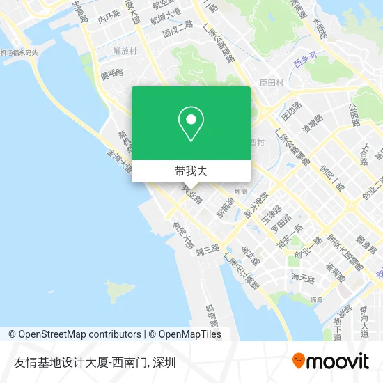 友情基地设计大厦-西南门地图