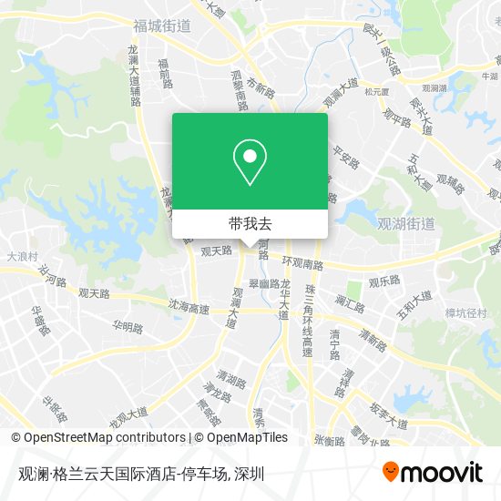 观澜·格兰云天国际酒店-停车场地图