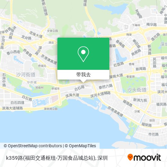 k359路(福田交通枢纽-万国食品城总站)地图