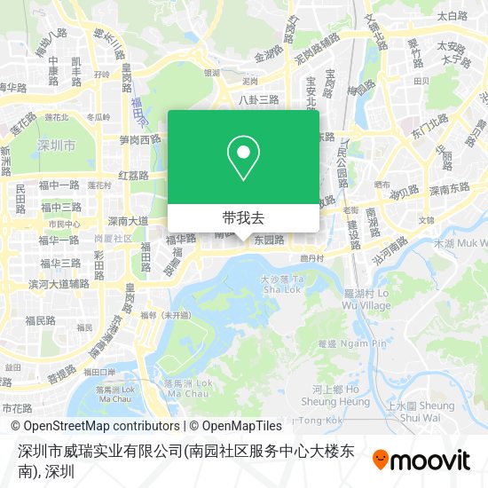 深圳市威瑞实业有限公司(南园社区服务中心大楼东南)地图