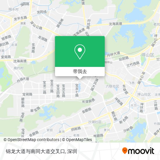 锦龙大道与南同大道交叉口地图