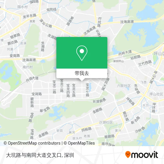 大坑路与南同大道交叉口地图