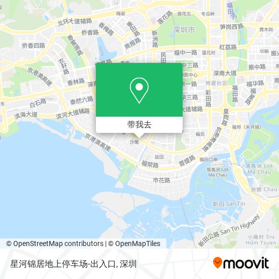 星河锦居地上停车场-出入口地图
