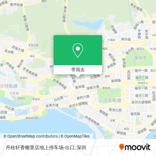 丹桂轩香榭里店地上停车场-出口地图