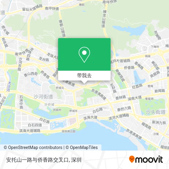 安托山一路与侨香路交叉口地图