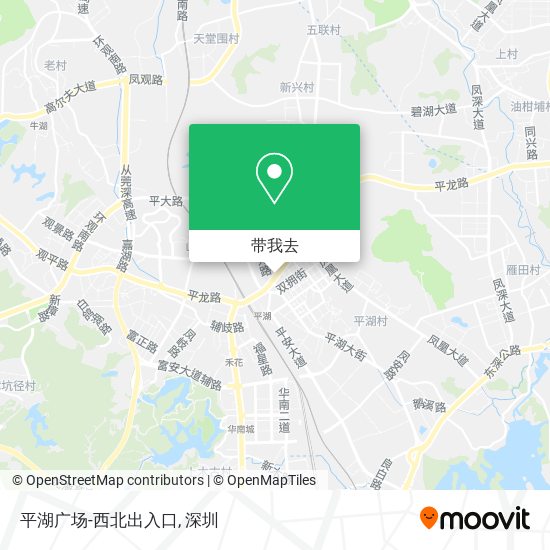 平湖广场-西北出入口地图