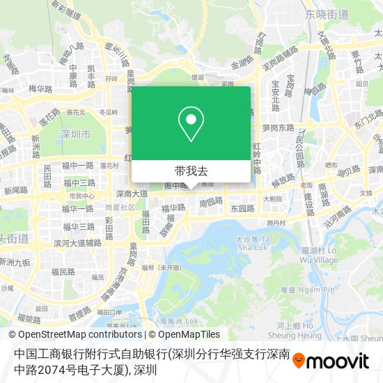中国工商银行附行式自助银行(深圳分行华强支行深南中路2074号电子大厦)地图