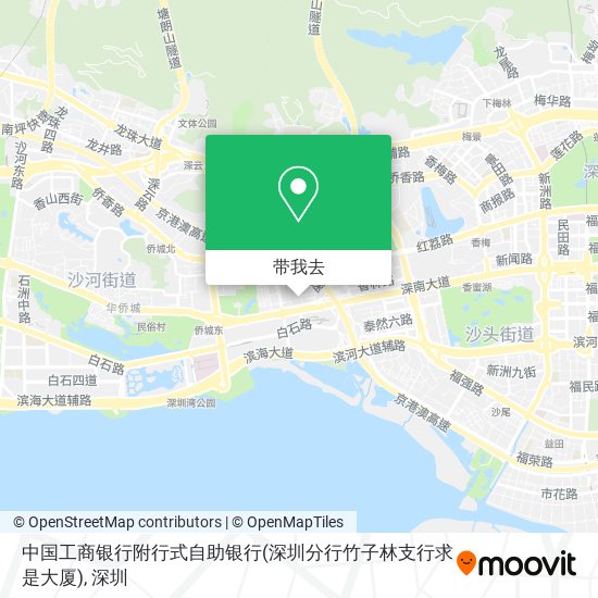 中国工商银行附行式自助银行(深圳分行竹子林支行求是大厦)地图