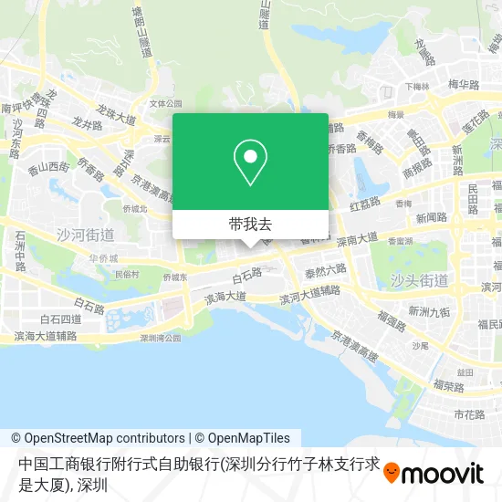 中国工商银行附行式自助银行(深圳分行竹子林支行求是大厦)地图