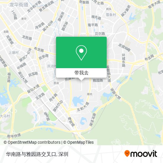 华南路与雅园路交叉口地图